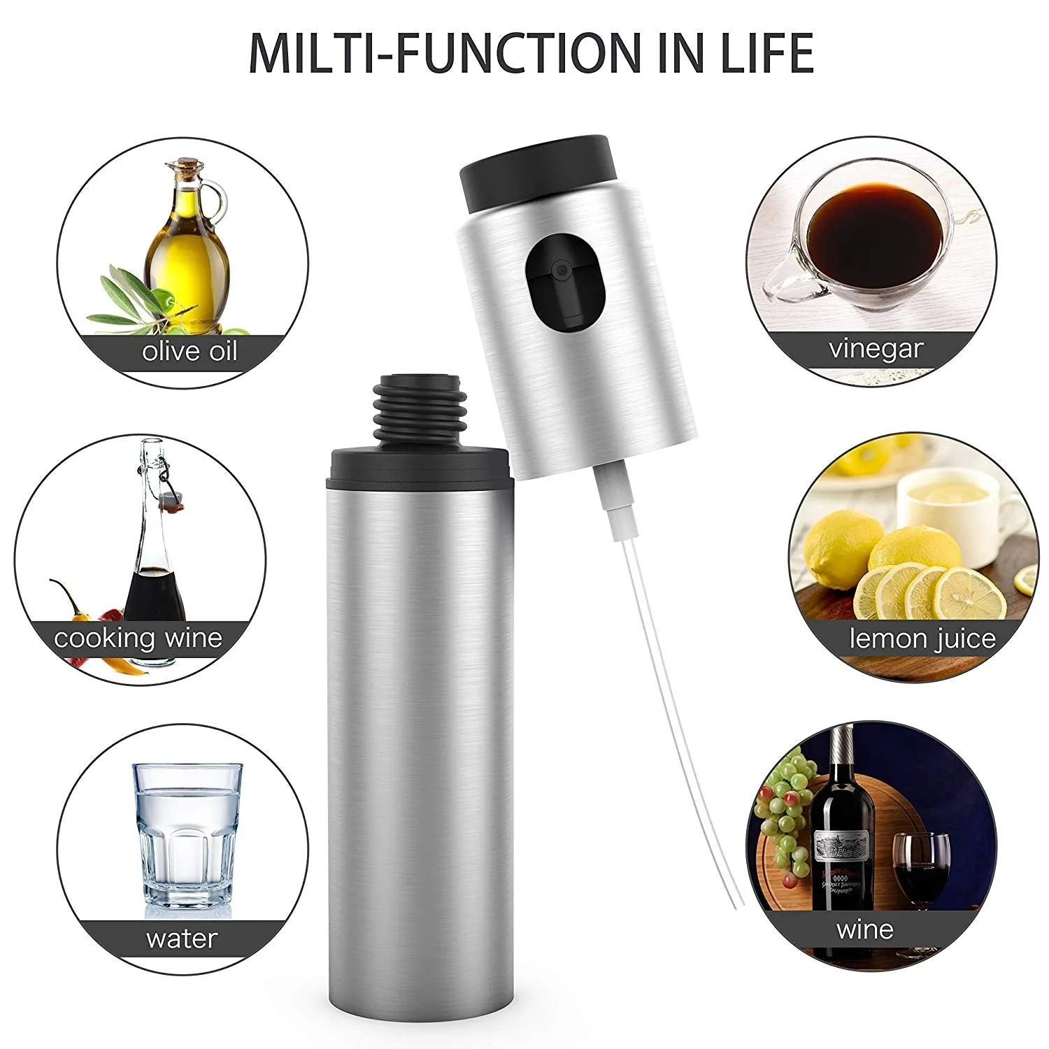 100ml Stainless Steel Refillable Cooking Sprayer