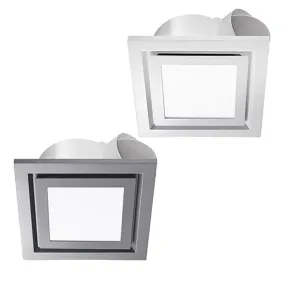 152/328m³/h Ventair Airbus 200/250 Premium Exhaust Fan w/ LED Light in Square (Silver/White) - PVPX200, PVPX250