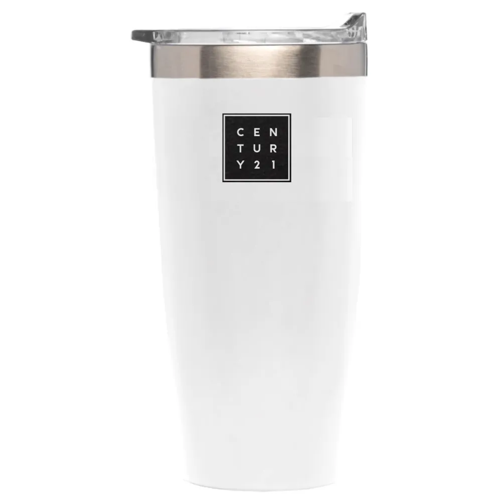 16oz Stainless Steel Vacuum Tumbler - White