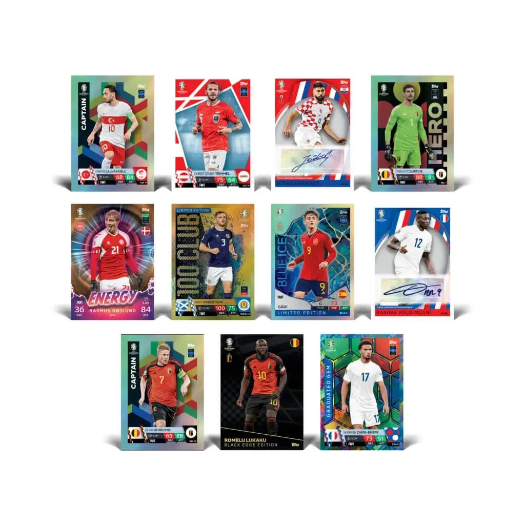 2024 Topps Match Attax UEFA Euro Cards PACK (8 Cards Each)