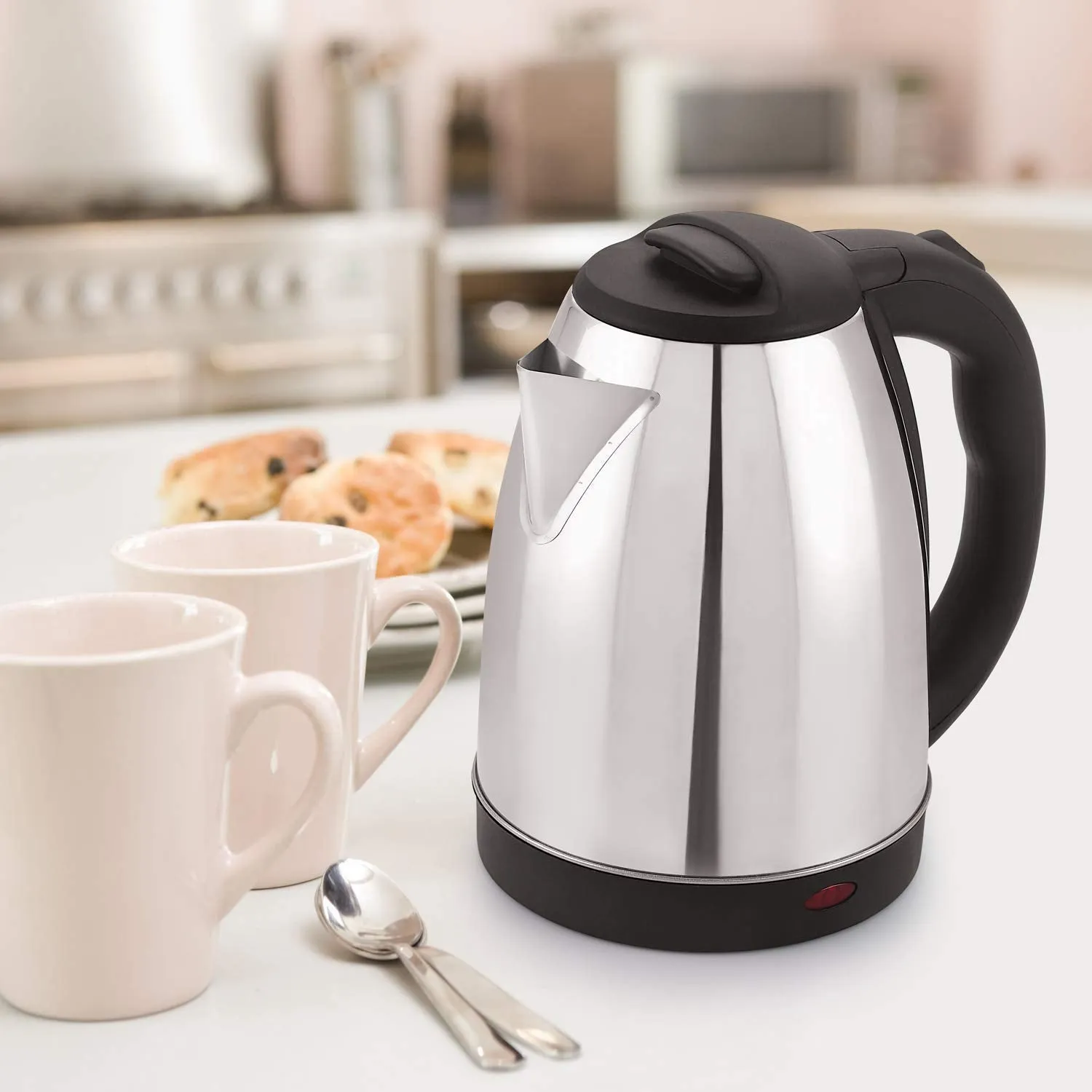 2151 Stainless Steel Electric Kettle with Lid - 2 l