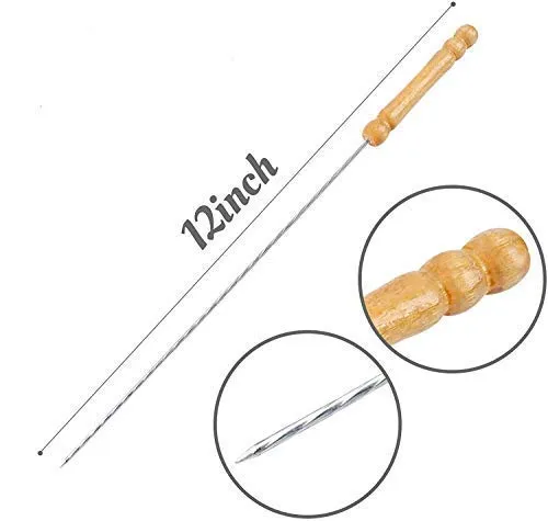 2224 BBQ Tandoor Skewers Grill Sticks for Barbecue (Pack of 12)