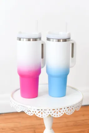 40 oz. Stainless Steel Tumbler with Handle - Ombre