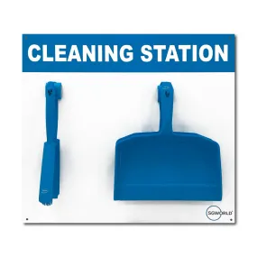 5S Dust Pan & Brush Cleaning Shadow Board