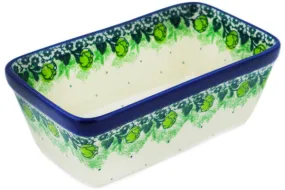 6" Mini loaf pan - Green Flora