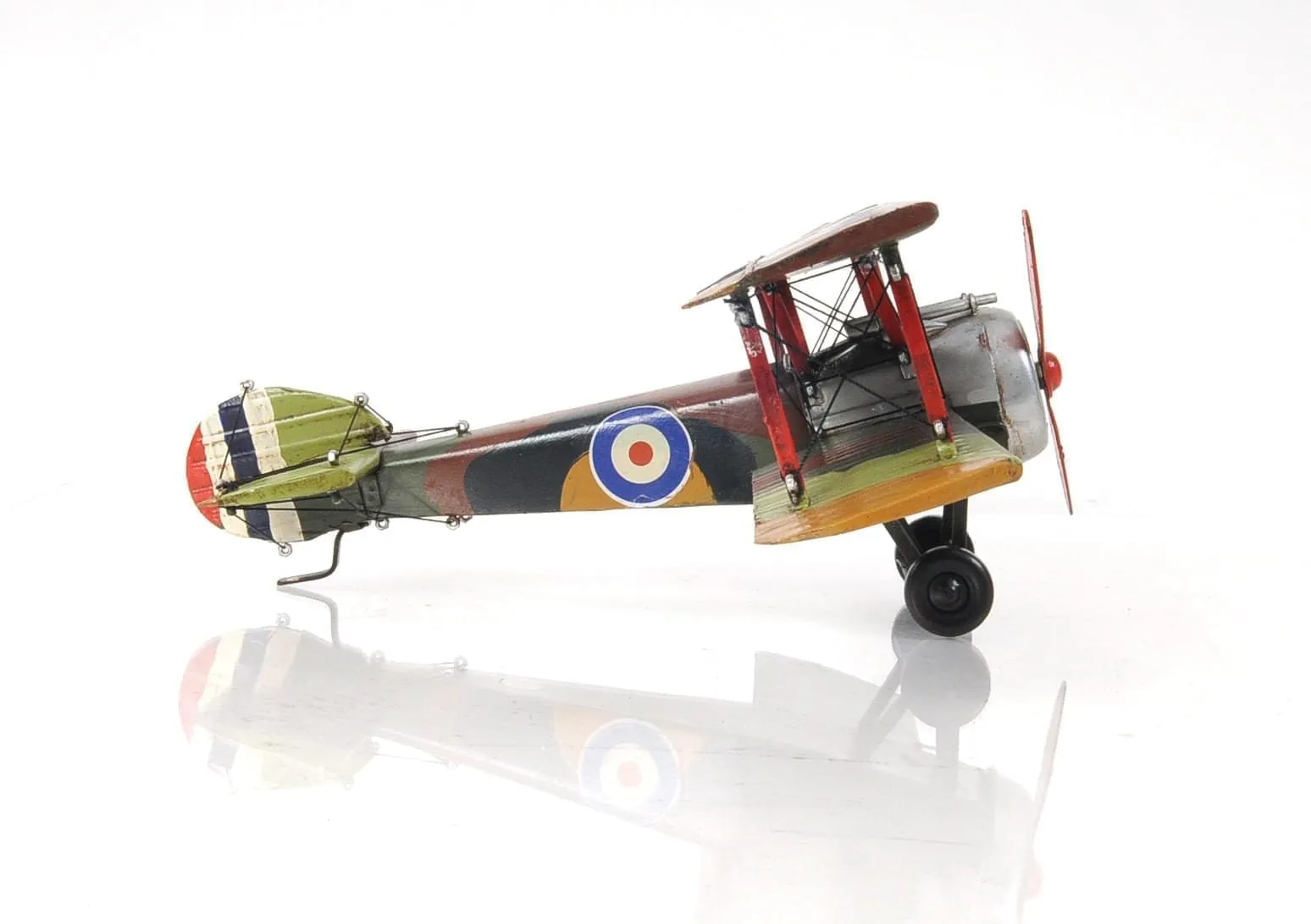 Airplane British First World War Single Seat Biplane  Metal Model