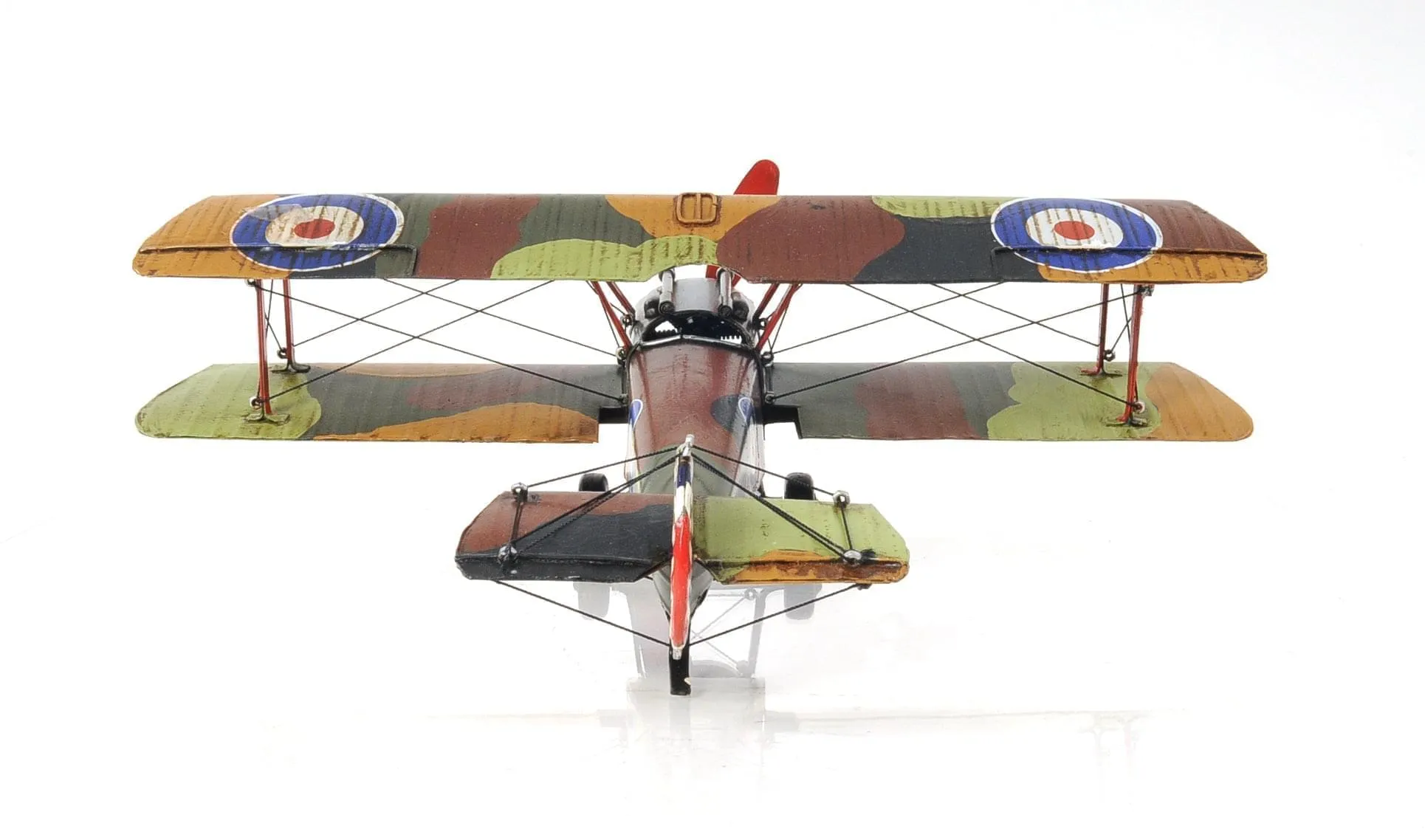 Airplane British First World War Single Seat Biplane  Metal Model