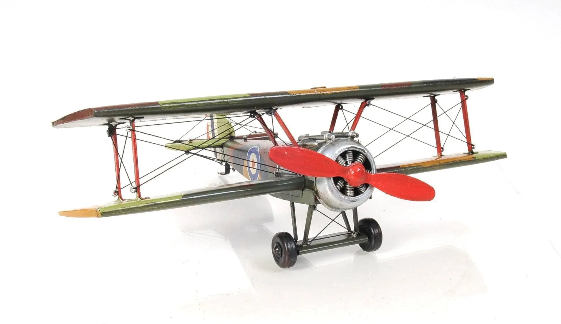 Airplane British First World War Single Seat Biplane  Metal Model