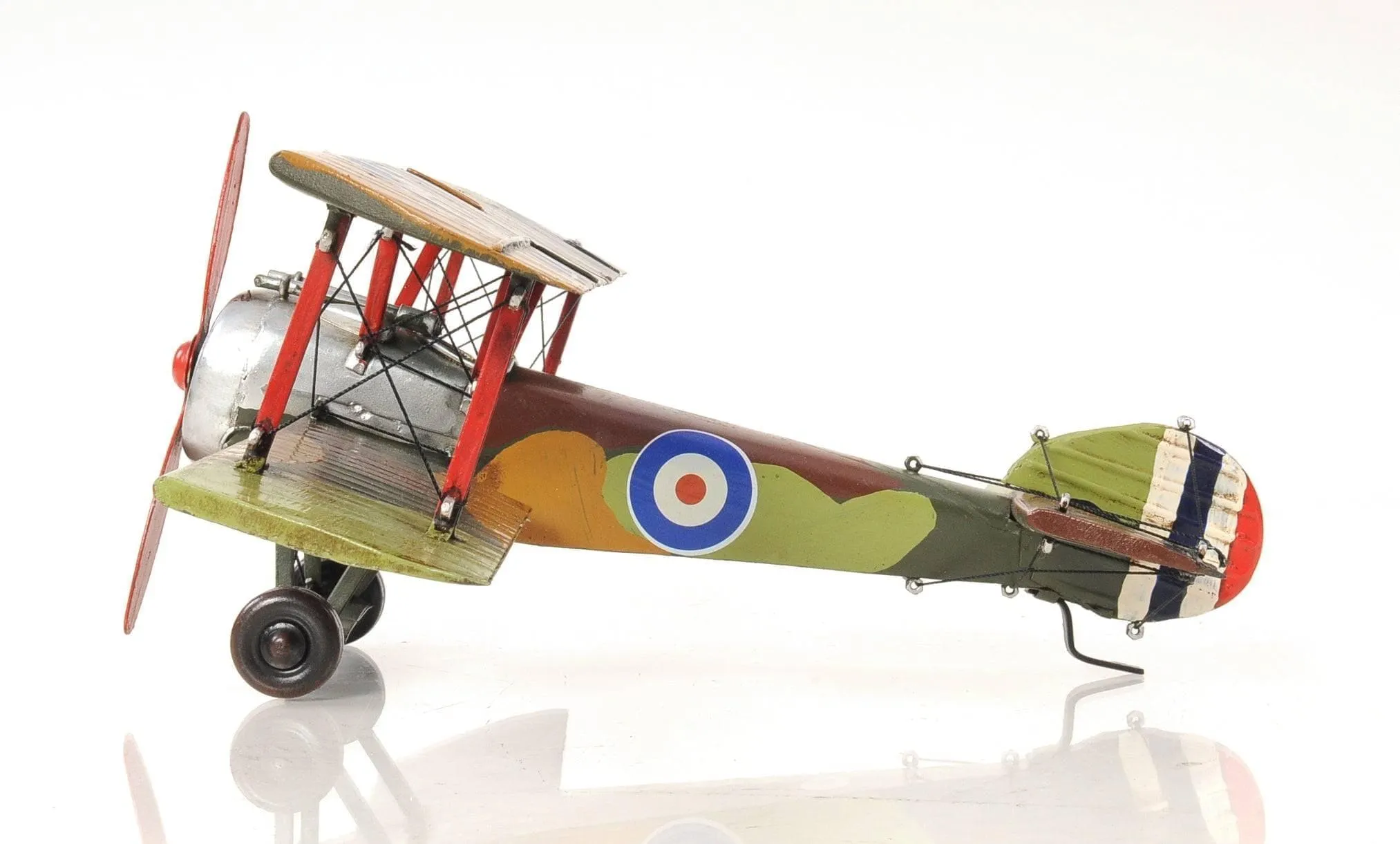 Airplane British First World War Single Seat Biplane  Metal Model