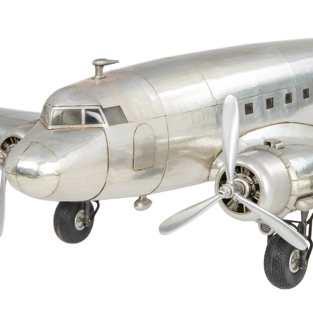 Airplane Dakota Douglas DC-3  Plane Deck Top Aluminum Model