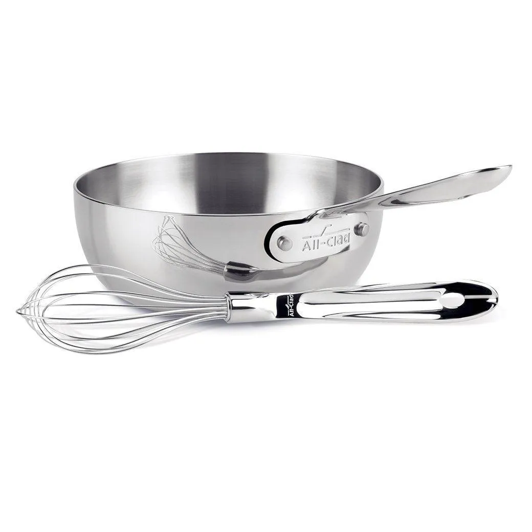 All-Clad Stainless Saucier with Whisk, 2 Qt