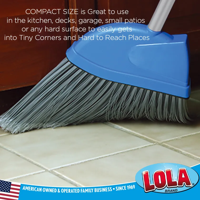 Angle Broom, 9.25" Wide head w/ 4 piece handle