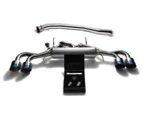 ARMYTRIX Stainless Steel Valvetronic Catback Exhaust 90mm System Quad Blue Coated Tips Nissan GT-R R35 2009-2021