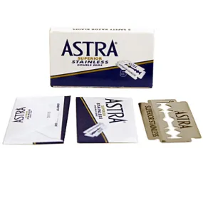 ASTRA SUPERIOR STAINLESS DOUBLE EDGE BLADES- 5 COUNT