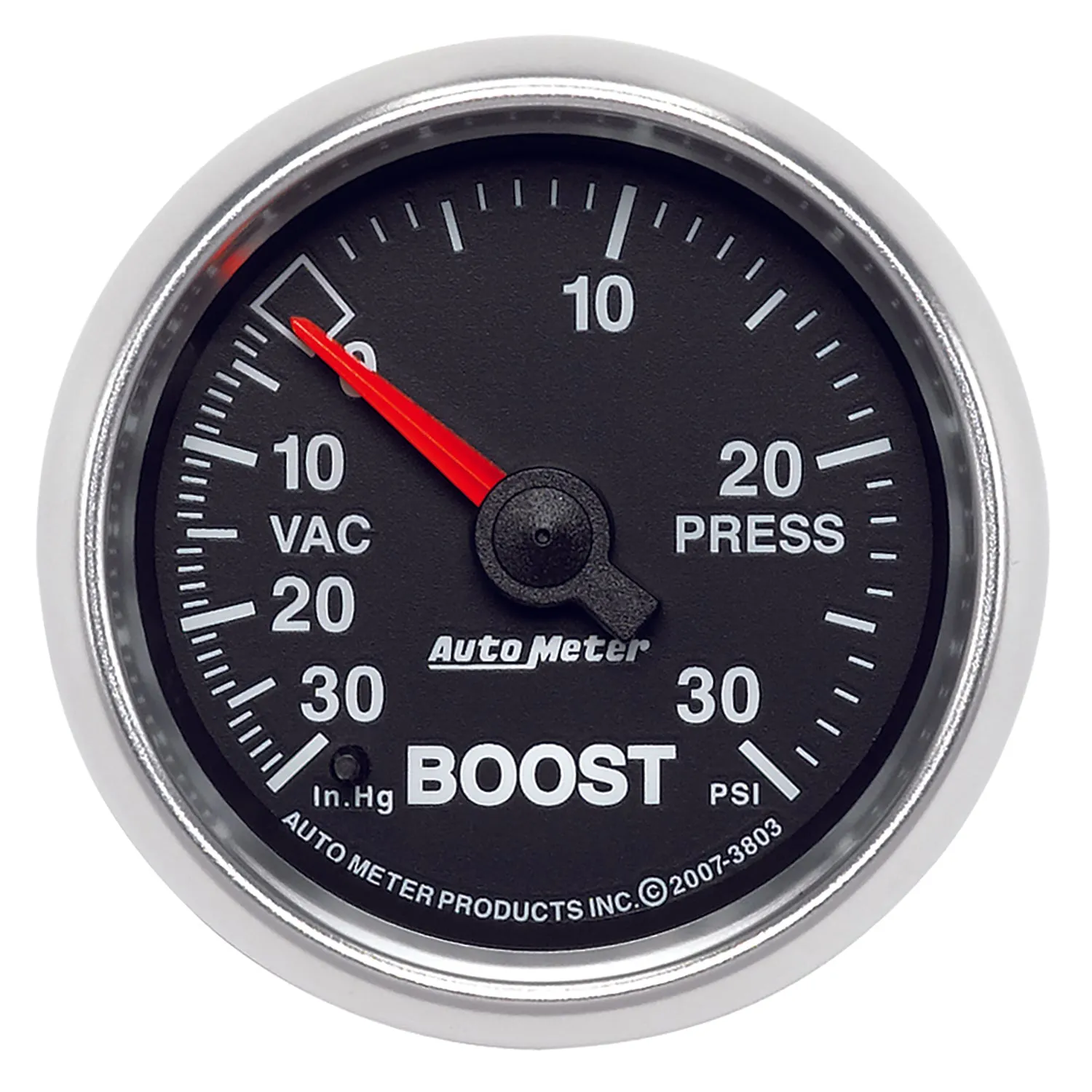 AutoMeter 3803 GAUGE; VAC/BOOST; 2 1/16in.; 30INHG-30PSI; MECHANICAL; GS