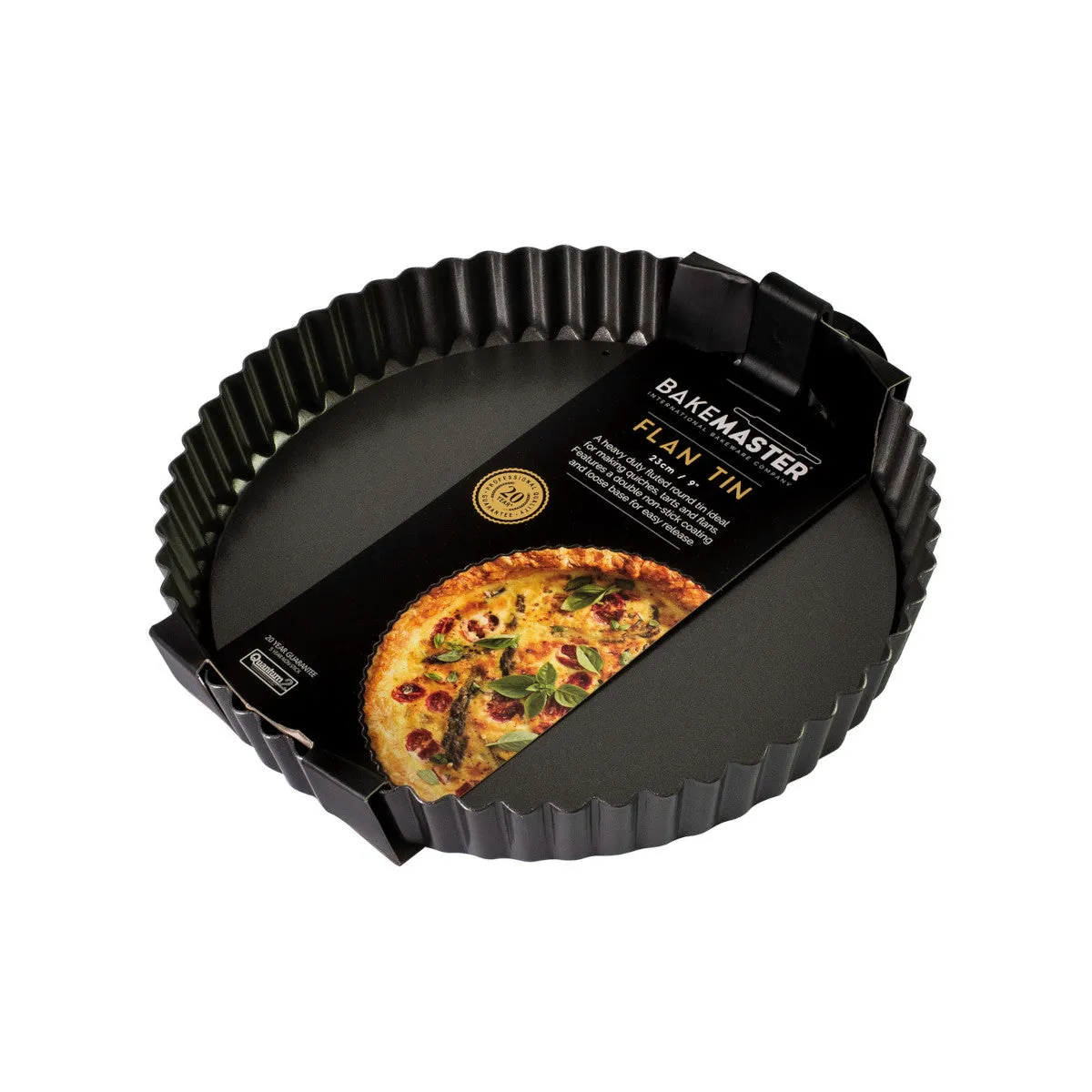 Bakemaster Loose Base Round Quiche Pan 25cm