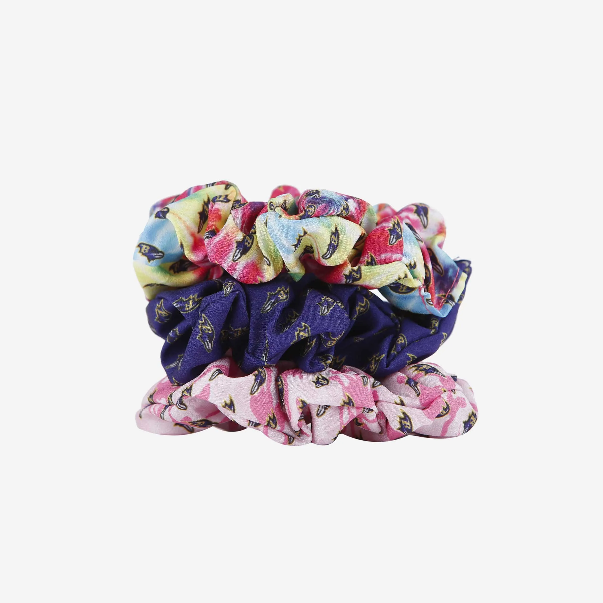 Baltimore Ravens Mini Print 3 Pack Scrunchies