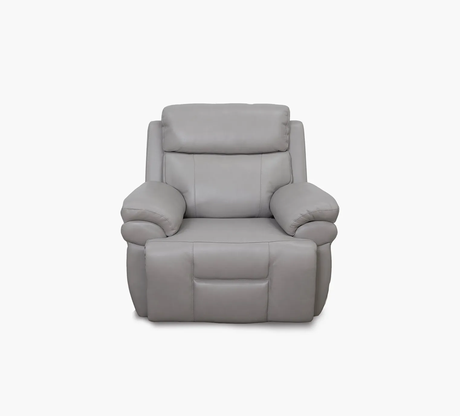 Bishop Silver Leather Zero Gravity Triple Power Recliner