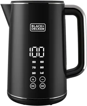 Black Decker 1.7L Double Wall Cordless Digital Kettle-2200W, JCD200