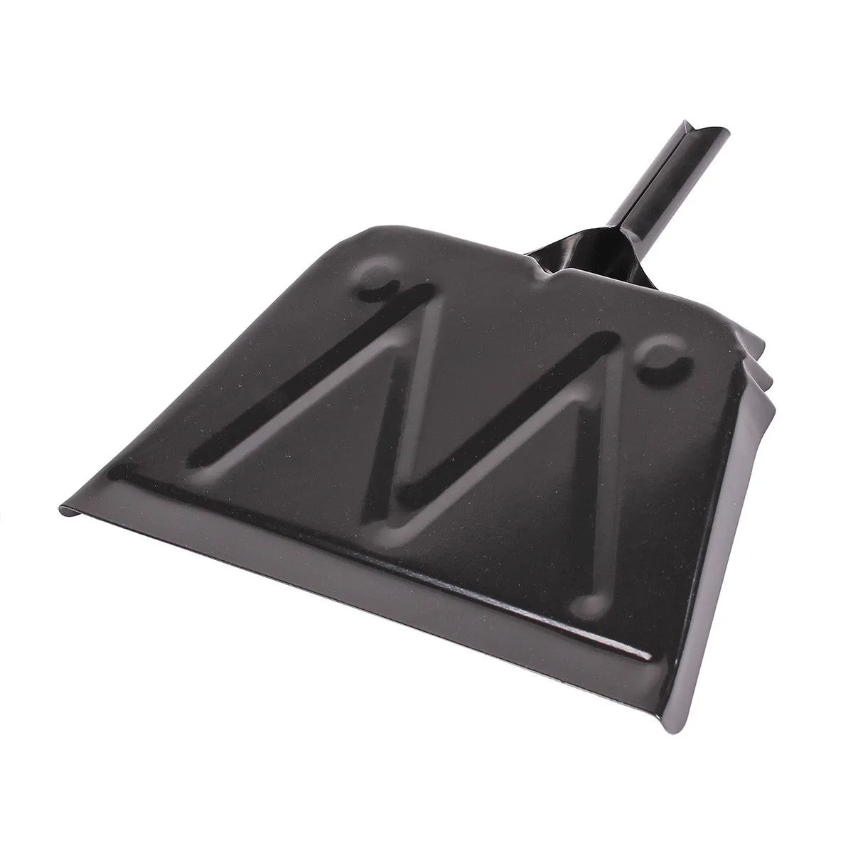 Boardwalk® Black Heavy Duty 12" Metal Dust Pan