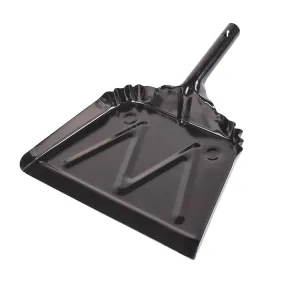 Boardwalk® Black Heavy Duty 12" Metal Dust Pan