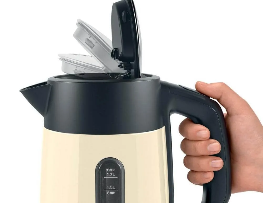 Bosch TWK4P437GB 1.7 Litre Traditional Kettle, Cream