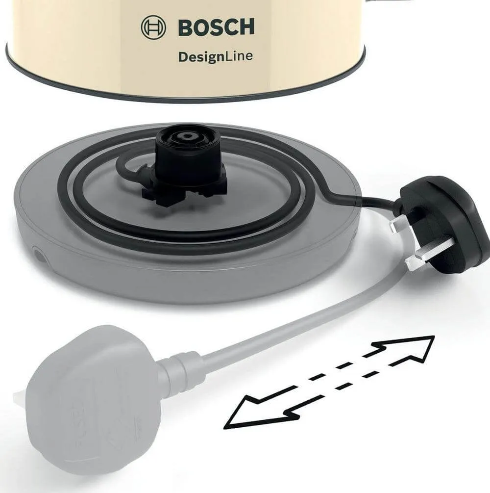 Bosch TWK4P437GB 1.7 Litre Traditional Kettle, Cream