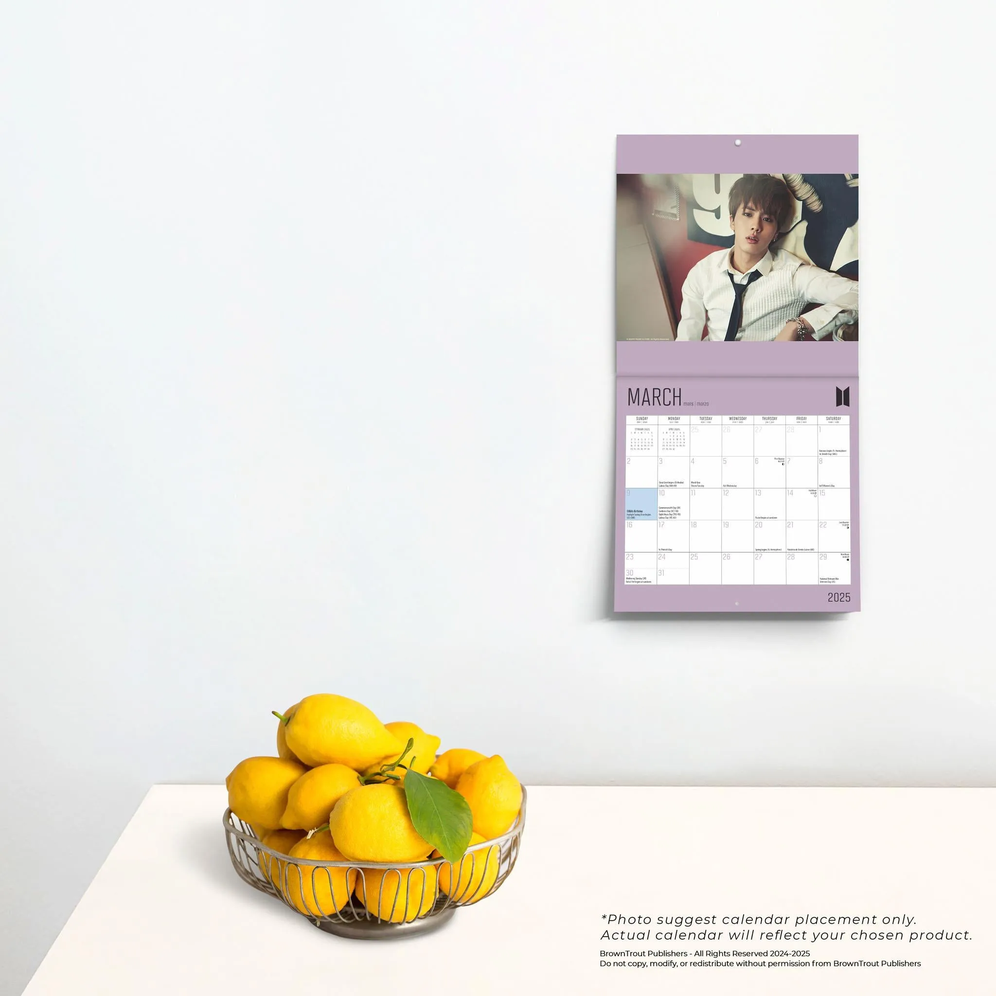 BTS Mini 2025 Calendar