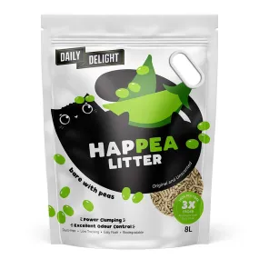 BUNDLE DEAL: Daily Delight Happea Bare with Peas (Unscented) Clumping Cat Litter 8L