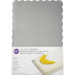 Cake Platters Silver 13in x 19in 4