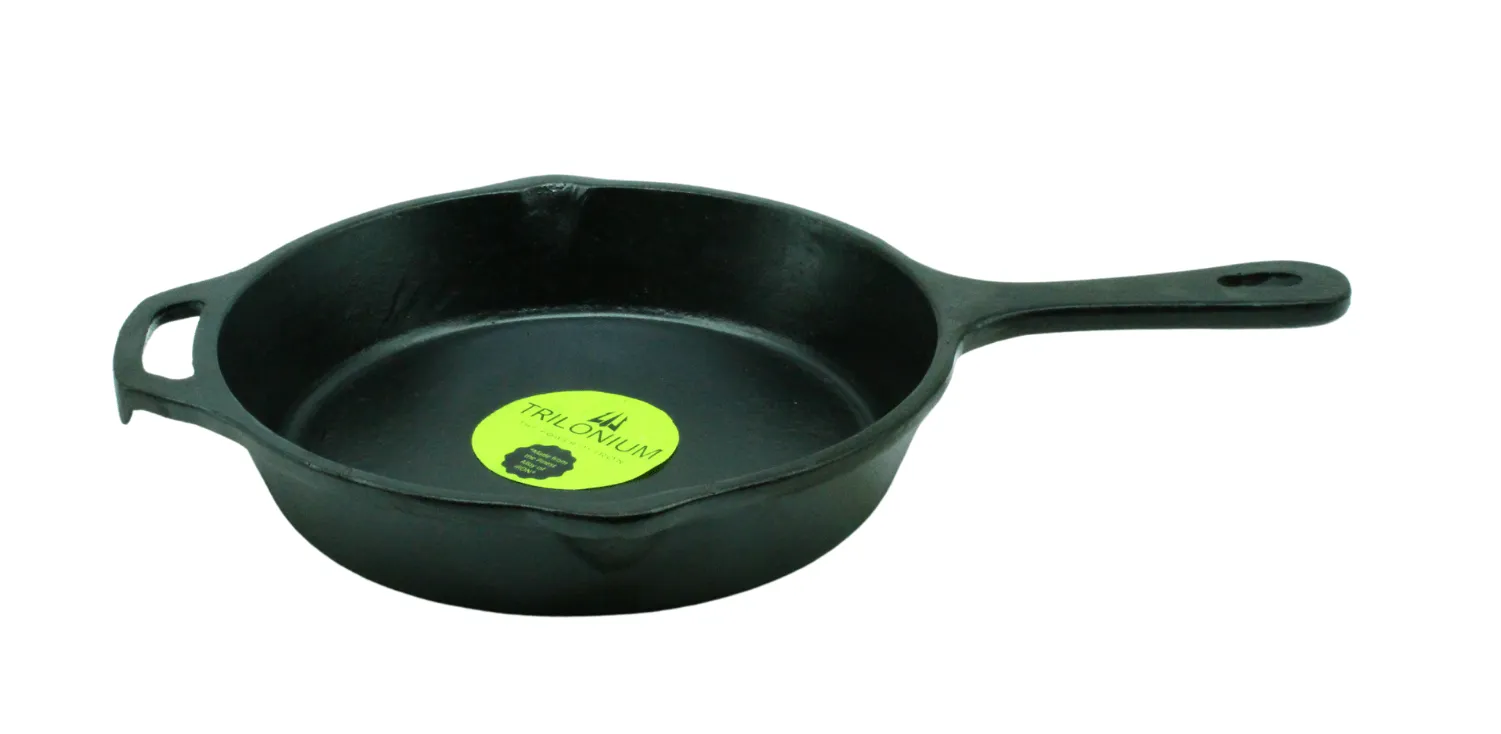 Cast Iron Skillet | Fry Pan | Pre-Seasoned | 8 inches | 1.66 Kgs | Induction Compatible