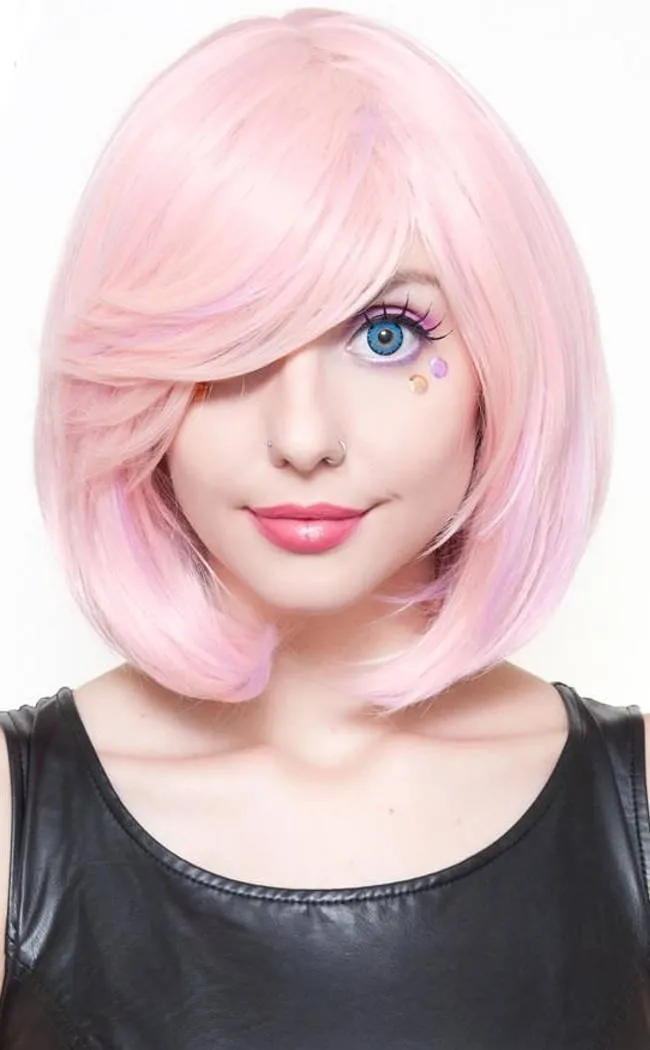 Champagne Pink Bobbed Wig