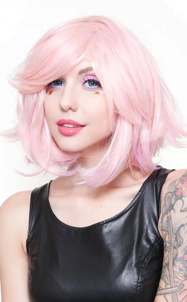 Champagne Pink Bobbed Wig