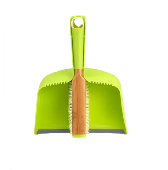 Clean Team Brush & Dustpan Set Green