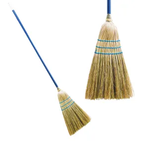 Corn Broom - 3 Sew, Large Head Sweeps a Wide Area Easily