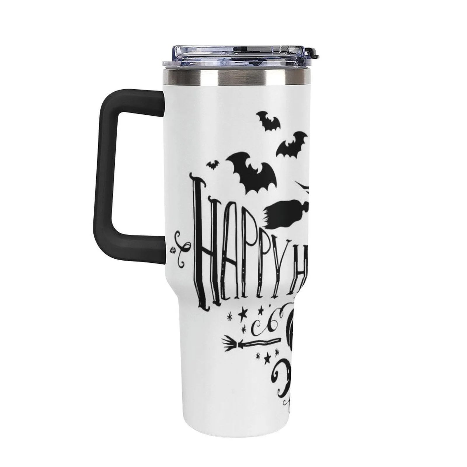 Custom Picture Design 40oz Tumbler with Handle for Halloween