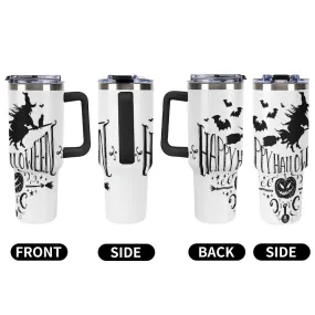 Custom Picture Design 40oz Tumbler with Handle for Halloween