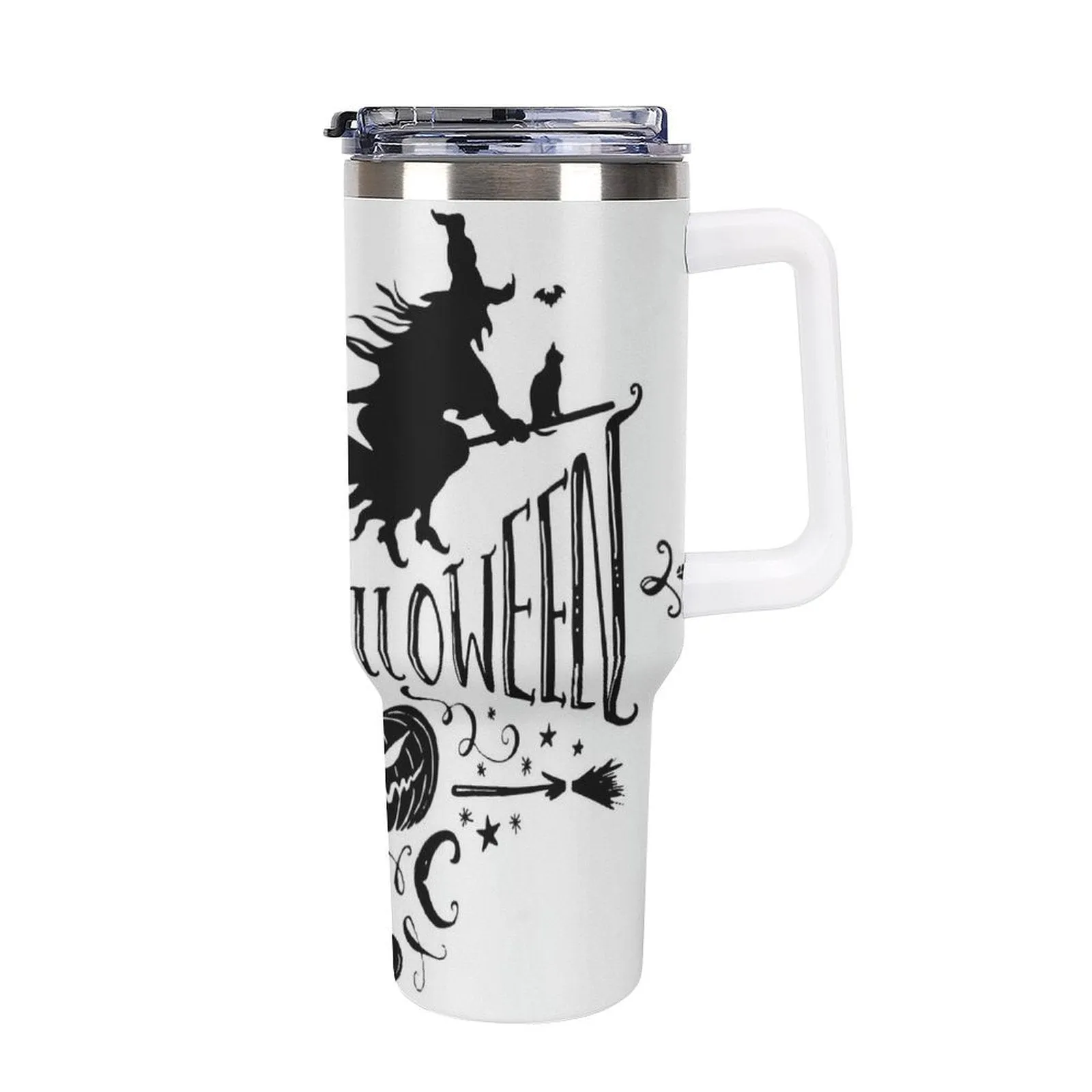 Custom Picture Design 40oz Tumbler with Handle for Halloween