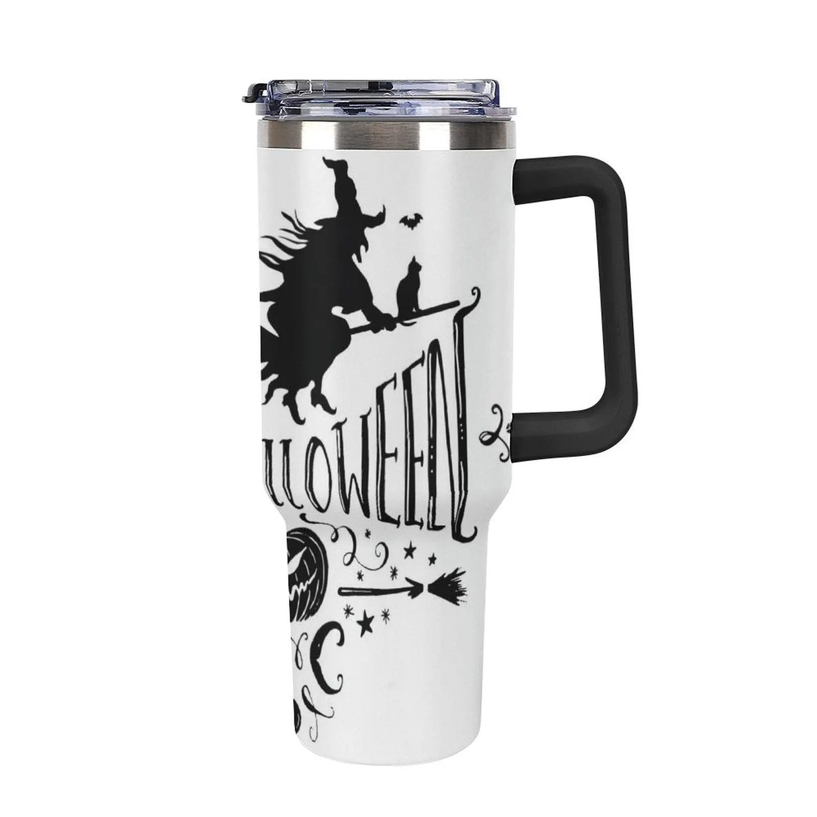 Custom Picture Design 40oz Tumbler with Handle for Halloween