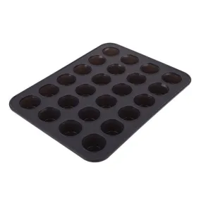 Daily Bake Silicone Mini Muffin Pan Charcoal 24 Cup