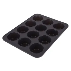 Daily Bake Silicone Muffin Pan Charcoal 12 Cup