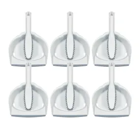 Dust Pan & Brush Set - Clip On - 6 count