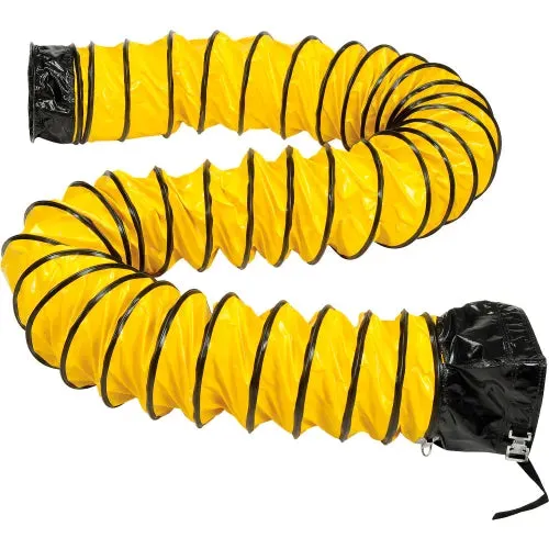 Flame Retardant Flexible Duct For 12" Fan, 16'L, Yellow