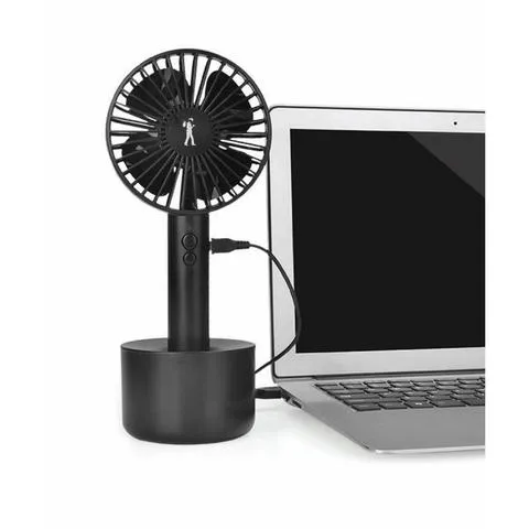 Flea Market Portable Oscillating Desk Fan (Black)