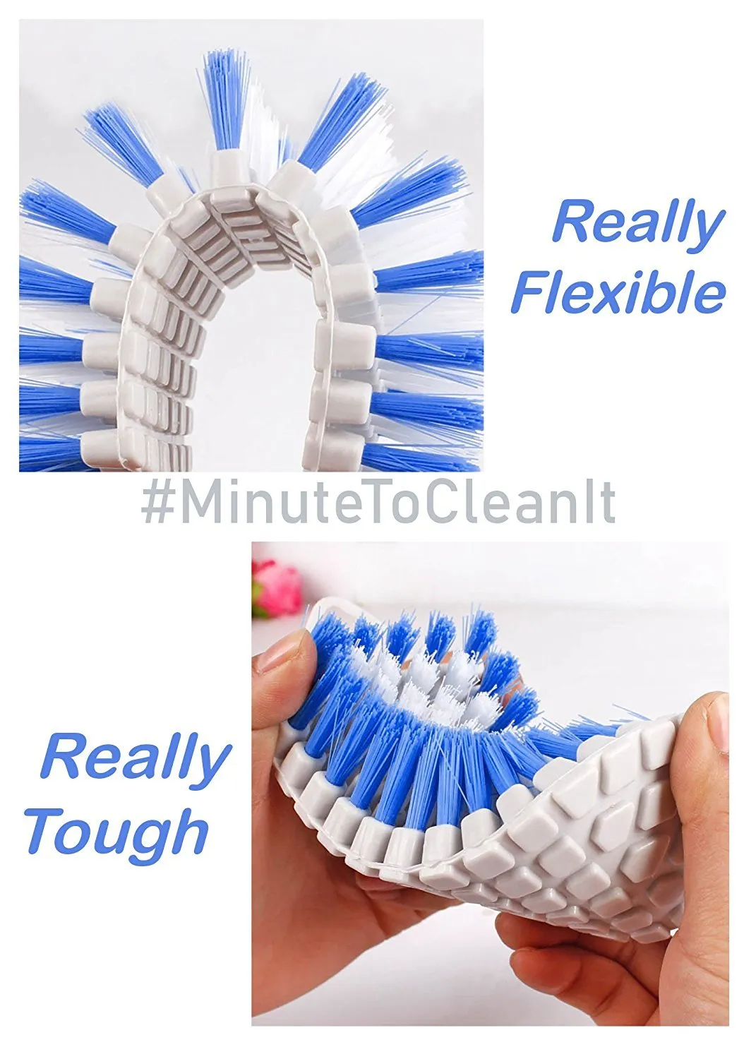 Flexible Cleaning Brush for Home, Kitchen and Bathroom (Multicolour)