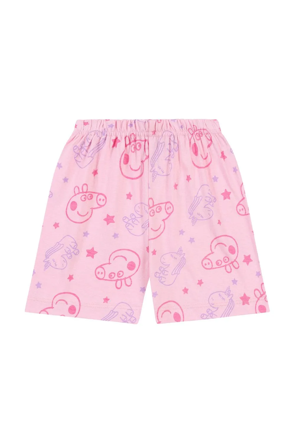 Girls Peppa Pig Unicorn Dreams  Rainbow Short Pyjamas