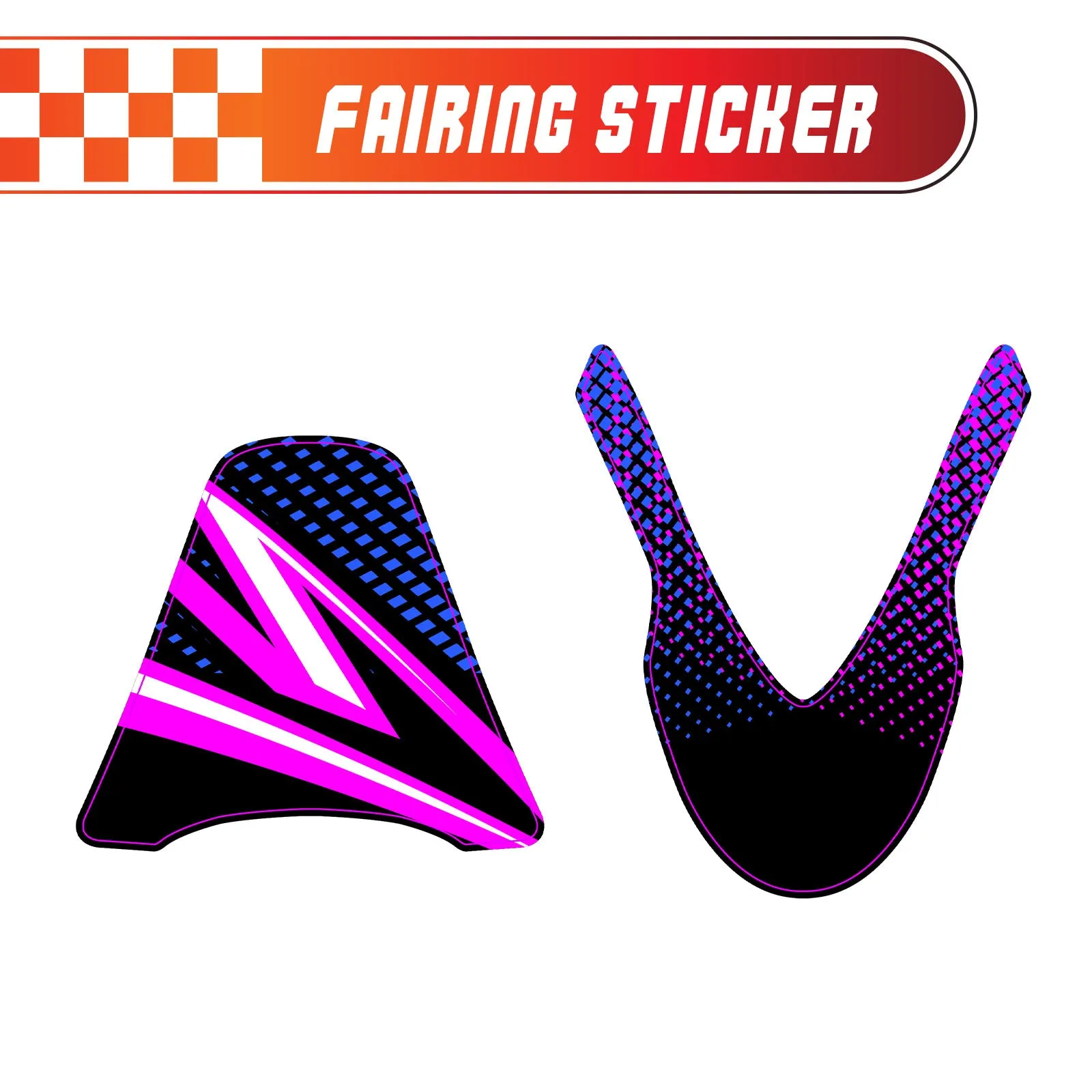 Graphic Kit Decals Fairing Sticker Custom Number For Razor MX500 MX650 - C011 Neon Prism