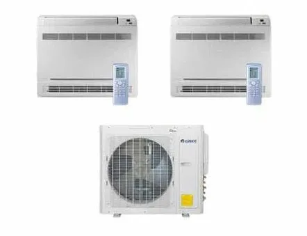 GREE Multi  Ultra Series 18,000 BTU 2-Zone Mini Floor Console 9K 12K Ductless Mini-Split System