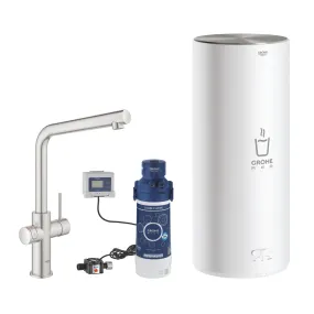 Grohe Red II Duo L-Spout Tap In Chrome and L Size Boiler