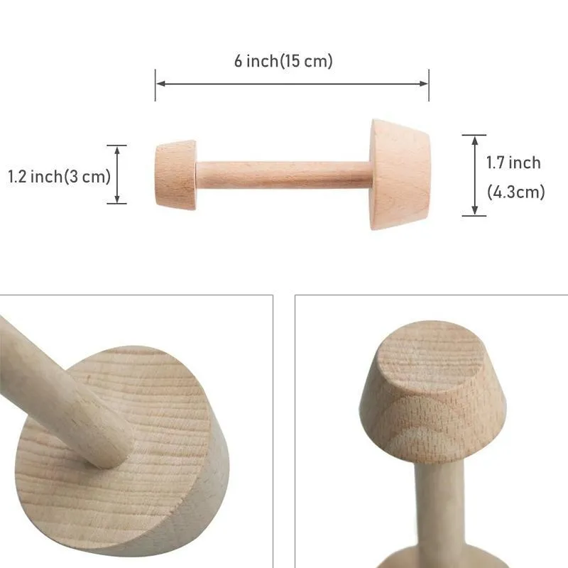 Handy Wooden Double Headed Tart Tamper